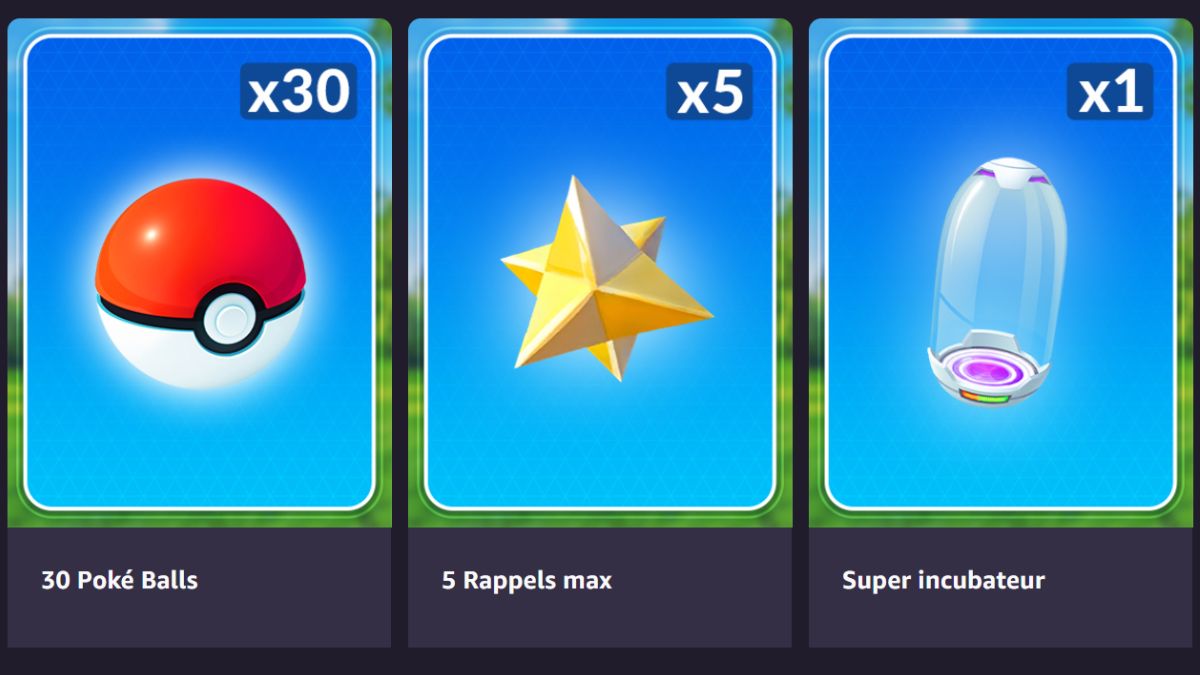 Code Promo Pokémon GO Amazon Prime Gaming en août 30 Poké Balls, 5 Rappels Max, 1 Super